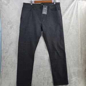 HUCKBERRY PROOF Mens Slim Fit Charcoal Gray Casual Pants Trousers Size‎ 36x32